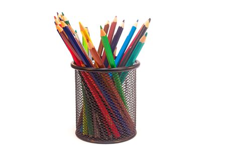 Pencils for drawing isolated on whiteの写真素材