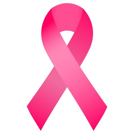 Pink ribbon symbol of the organizations supporting the programのイラスト素材
