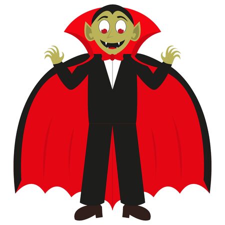 Cartoon vampire on a white background vector illustrationのイラスト素材