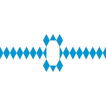 Banner sticker in the colors of the Bavarian flag for Oktoberfest celebration.のイラスト素材