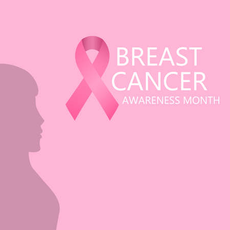 Pink ribbon symbol of the organizations supporting the program for the fight against breast cancer.のイラスト素材