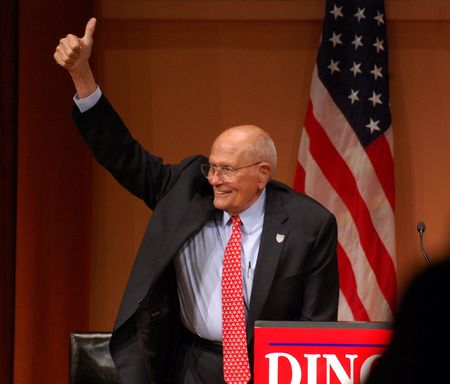 ANN ARBOR, MI - OCTOBER 24: Congressman John Dingell of Michigan at rallyのeditorial素材