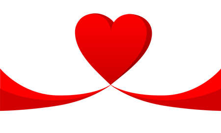 Vector illustration holiday card with heart shape. Valentines day celebration greeting cardのイラスト素材