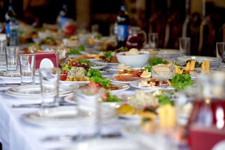 Food in the restaurant dinner celebration dishesの写真素材
