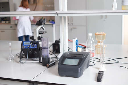 caviar making laboratory closeup room for making caviarの写真素材