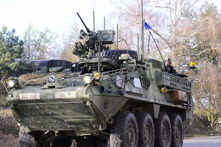 Us army convoy, 27.3.2017, Czech Republic, crossing to Poland from Old Boleslav,