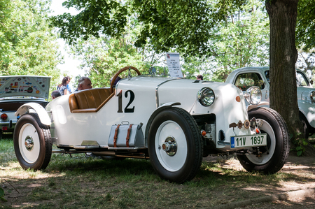 Prague, Czech Republic May 26, 2018, Tatra 57 was nicknamed HadimrÅ¡ka small car Koprivnice Tatra, produced in the years 1931-1948.のeditorial素材
