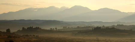 Early morning panoramic landascape at pelloponisos.