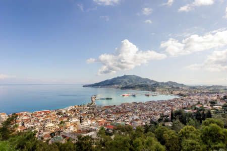panoramic view of a beautiful Zante island in Greeceの写真素材