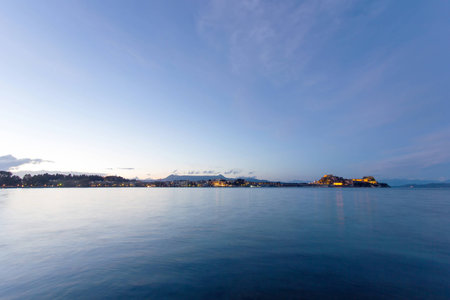 landscape of Corfu island の写真素材