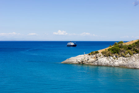 landscape of the beautiful island of Zante in Greeceの写真素材