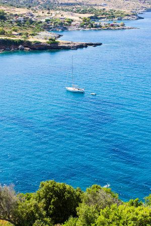 landscape of the beautiful island of Zante in Greeceの写真素材