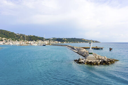 the city of Zakynthos island,Greeceの写真素材