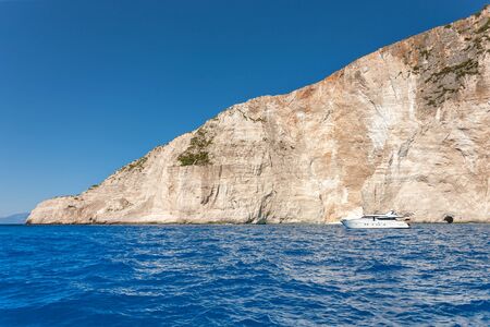 the north side by the sea of the beautiful island Zante in Greeceの写真素材