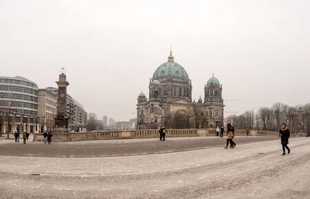 BERLIN, GERMANY - JANUARY 5 2016: Berlin Cathedral (Berliner Dom) - famous landmark on the Museum Island in Mitte district of Berlin.のeditorial素材