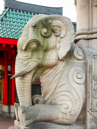 The entrance at Zoological garden with most comprehensive collection of species in worldの写真素材