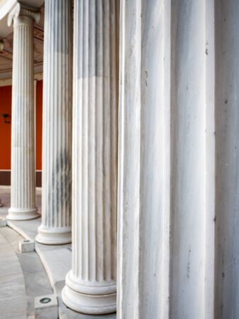 ATHENS, GREECE - APRIL 5,2016: The Zappeion Hall interior building with pillarsのeditorial素材