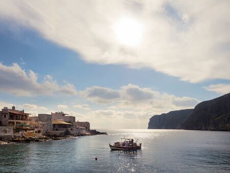 Traditional small village Gerolimenas in Mani region,Peloponnese,Greeceの写真素材