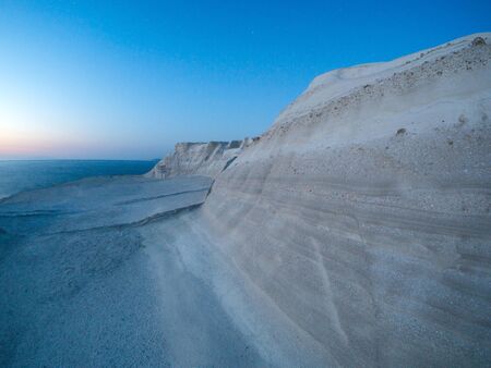 Sunset at Sarakiniko beach in Milos island, Cyclades - Greeceの写真素材