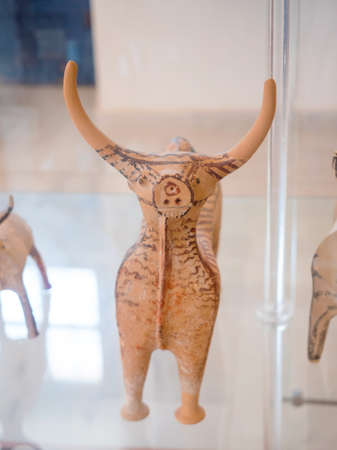 MILOS - GREECE, JULY 14, 2017: Ancient greek exhibits of the museum in Milos island, Greeceのeditorial素材