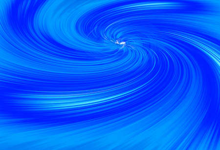 Blue colors in a spinning twirl (abstract)の写真素材