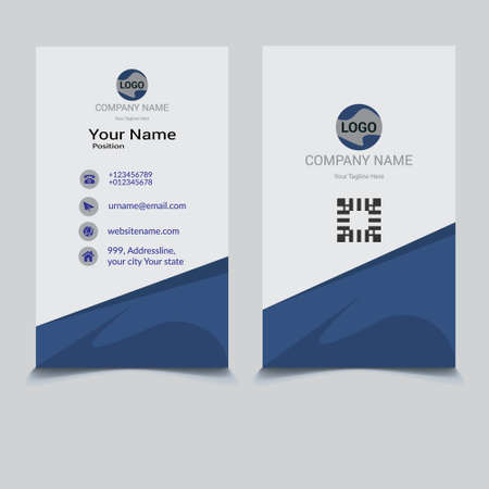 Print ready Modern presentation card. Vector business card template. Visiting card for business and personal use. Vector illustration design.のイラスト素材