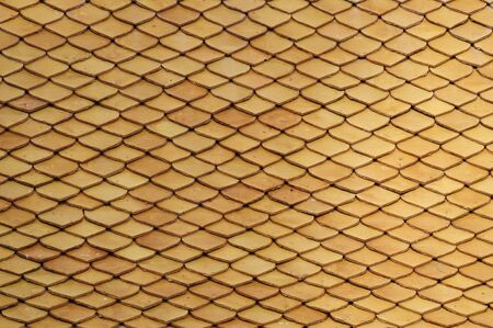 Architectural Detail of Temple Roof Tiles in Thailandの写真素材