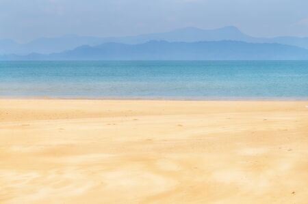 Sea beach and sand background, happy summer holiday concept and display products ideaの写真素材