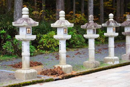 Koyasan, Japan - November 20, 2019: View from entrance Okunoin Cemetery in Koyasan, Japan.Koyasan located in the Kansai region of Wakayama prefectureのeditorial素材