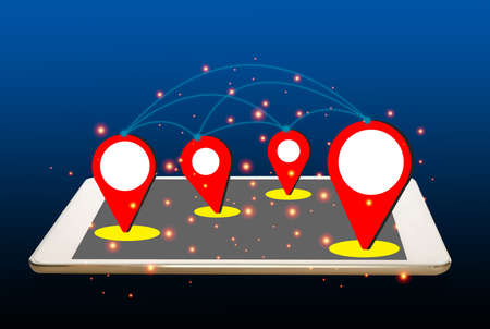GPS navigation technology on digital tablet. 3d illustration and 3d rendering idea