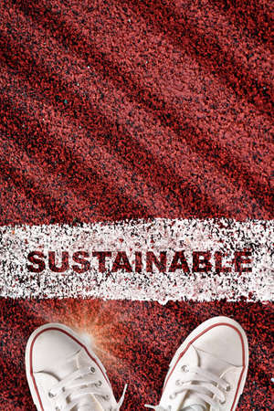 Start to sustainable development. Go green economy renewable energy concept and environment idea