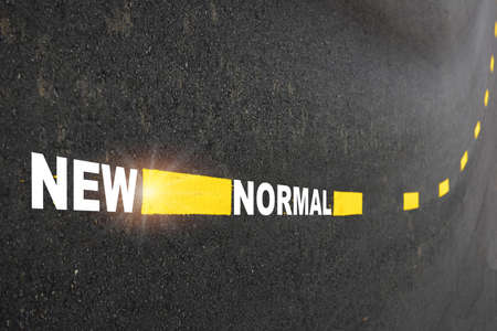 Road to new normal, new normal concept and keep moving ideaの写真素材
