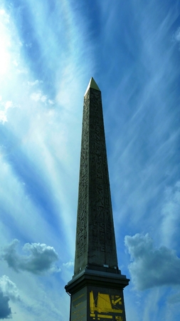 Egyptian Obelisk in the Place de le Concorde.のeditorial素材