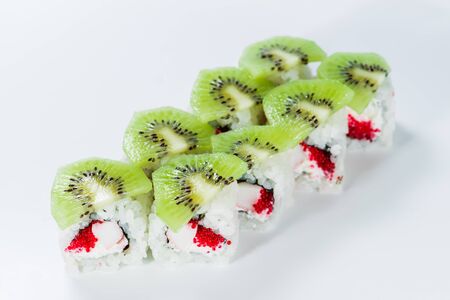 sushi with kiwiの写真素材