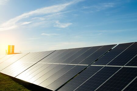 background of photovoltaic modules for renewable energy