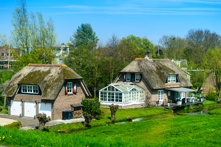 View of beautiful country housesの写真素材