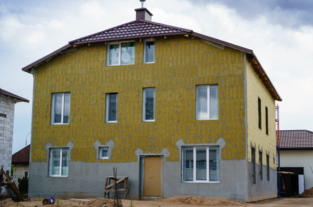 house thermal insulation mineral wool slabsの写真素材