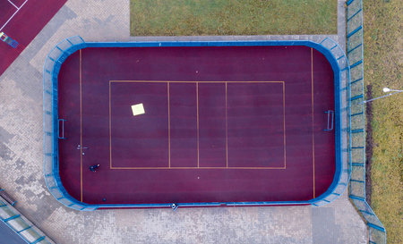 Basketball court at the street. Top viewの写真素材