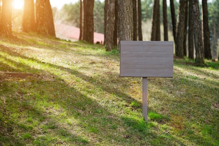empty wooden plaqueの写真素材