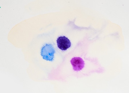 Abstract beige soft watercolor background with colorful spots on light backgroundの写真素材