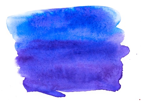 Abstract bright blue watercolor background isolated on white background. Pattern or textureの写真素材