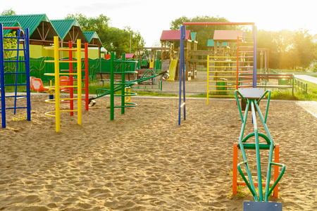 children playground in a parkの写真素材