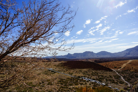 Teide volcano lunar landscape. view from the observation deck beautiful Teide Tenerife volcano, Canary Islands, Spainの写真素材