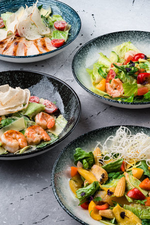 Asian food served Chinese and vietnamese set