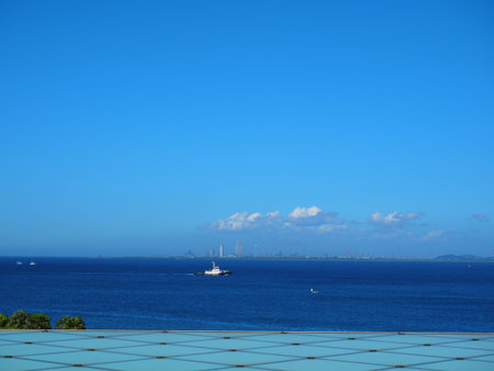 Yokosuka Kanagawa,Japan/Aug 22,2018: ocean scenary of Yokosuka Museum of Artのeditorial素材