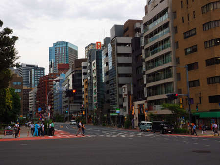 Chiyoda Ward Tokyo,Japan/Sep 10,2018:Cityscape of Kudanshita Intersectionのeditorial素材