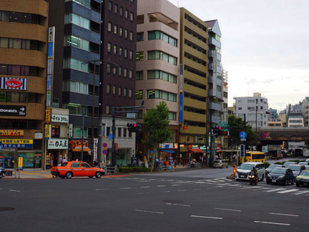Chiyoda Ward Tokyo,Japan/Sep 10,2018:Cityscape of Kudanshita Intersection