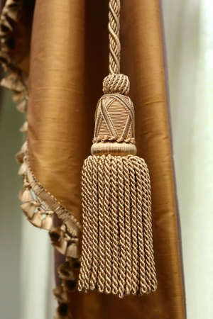 Close up elegance curtain tassel の写真素材