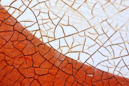 Close up cracked color surface textureの写真素材