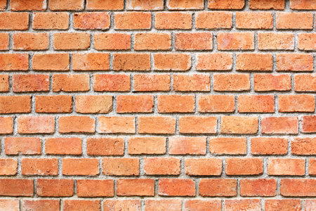 Thai Red brick wall outside the building